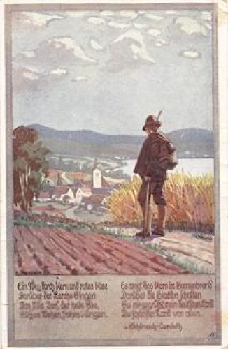 The traveling journeymen artist card Kutzer o 22.10.1913