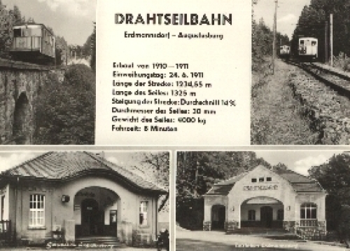 09573 Erdmannsdorf-Augustusburg, cable car gebr. circa 1960