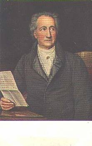 Johann Wolfgang von Goethe poet artist card J. Stieler * approx. 1910