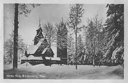 Brückeberg Kirche Wang  Schlesien  Kreis Hirschberg Riesengebirge o 30.3.1929