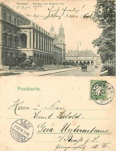 Munich Residence o December 24, 1904