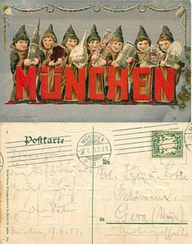 München Kindl Bier Prägelitho o 17.6.1909