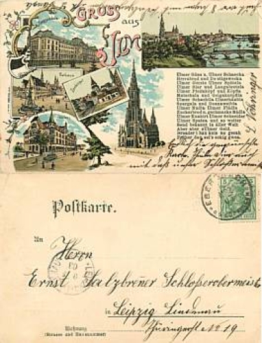 Ulm Donau Litho o 5.3.1905