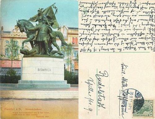 Frankfurt Main Bismarck Denkmal o 20.9.1910