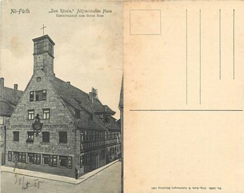 90762 Fürth zum Rössla Gaststätte  *ca.1910