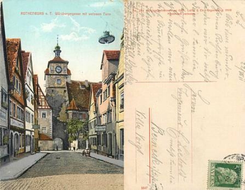 91541 Rothenburg Tauber Wurzburgerggasse Brauerei o 22.7.1911