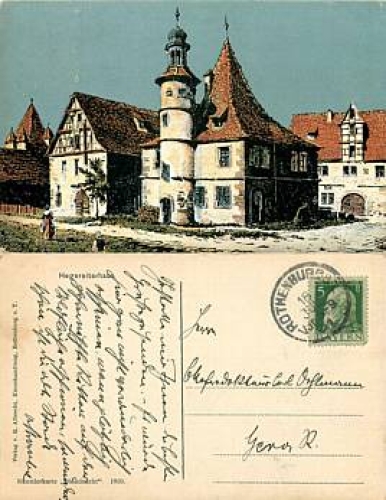 91541 Rothenburg artist card Hegereiter o 18.7.1911