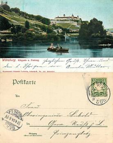 Wuerzburg Kaeppele und Festung o 12.4.1904