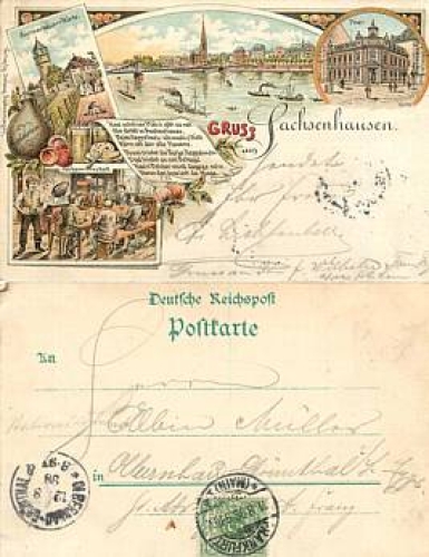 Sachsenhausen Frankfurt Litho o 11.8.1898