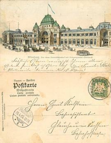 Nuremberg station Litho o April 22, 1905