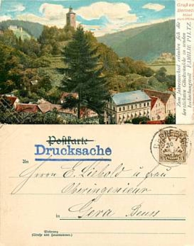 95460 Bad Berneck Hotel zum Hirsch o 30.12.1904