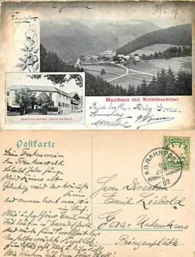 96349 Mauthaus Koettelbachtal o 9.6.1907 Bahnpost