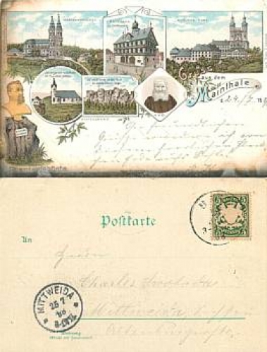 96231 Staffelstein Mainthal Litho o 25.7.1898