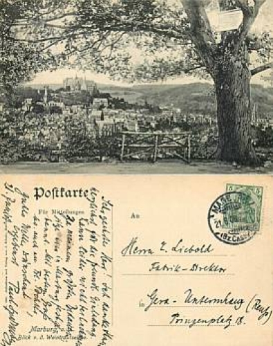Marburg von Weintrutseiche o 21.8.1909
