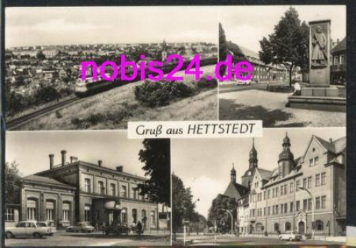 06333 Hettstedt Bahnhof Eisenbahn Kirche o ca.1973