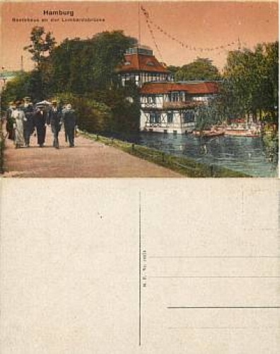 Hamburg Bootshaus Lombardsbrücke *ca.1920