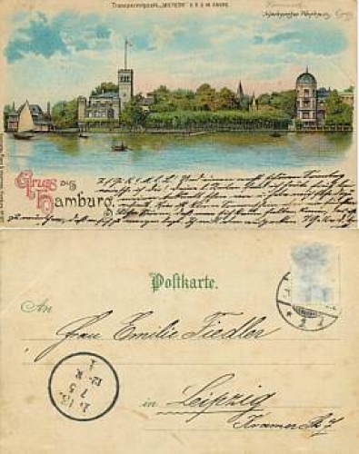 Uhlenhorst Hamburg "Stop against the light" *ca.1900