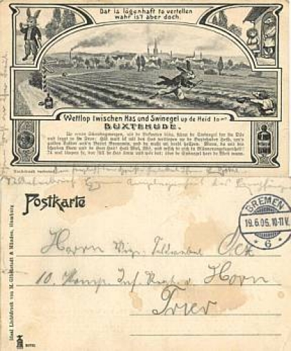 21614 Buxtehude hare and hedgehog o 19.6.1906