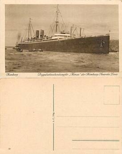 Steamship "Hansa" ca.1920 Hamburg America Line