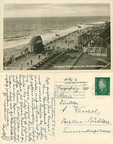 25980 Westerland Sylt Strandpromenade o 5.8.1931