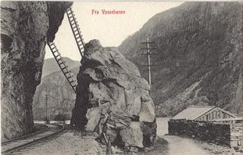 Fra Vossebanen Eisenbahnstrecke Norwegen *ca. 1930