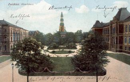 Zwickau Albertplatz o 21.9.1909