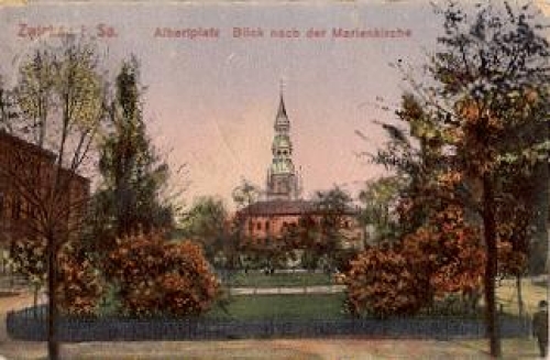 Zwickau Albertplatz nach der Marienkirche gebe. 2.6.1920
