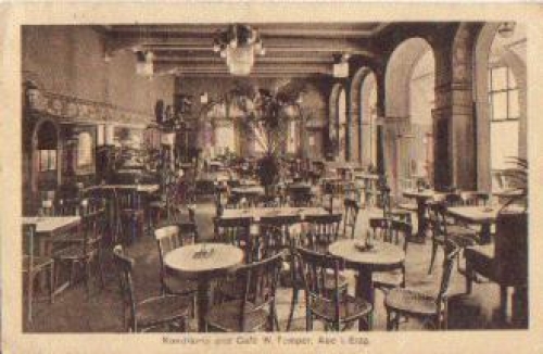 08280 Aue, pastry shop and cafe W. Temper, interior gebr. 3.7.1924