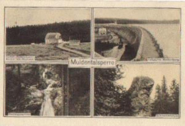 08269 Muldentalsperre Waterfall Dam * approx. 1920