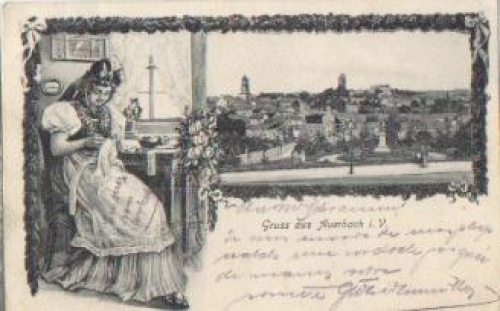08209 Auerbach Vogtland Embroiderer traditional costume handmade o 12.5.1908