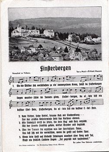 99898 Finsterbergen Liedkarte * ca. 1940
