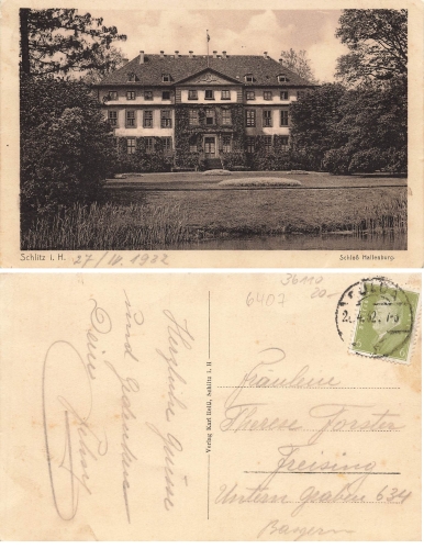36110 Schlitz Schloss Hallenburg o 26.4.1932