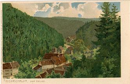 Friedrichroda Der Grund, artist card * approx. 1900