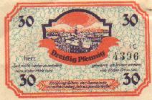 99894 Friedrichroda city emergency money worth 30 pfennigs around 1920