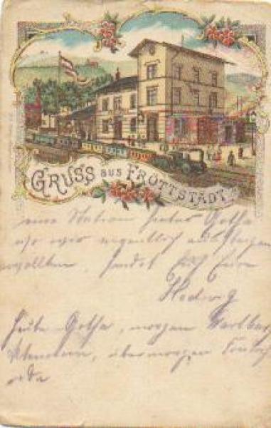 99880 Froettstaedt Bahnhof Litho o 27.5.1901