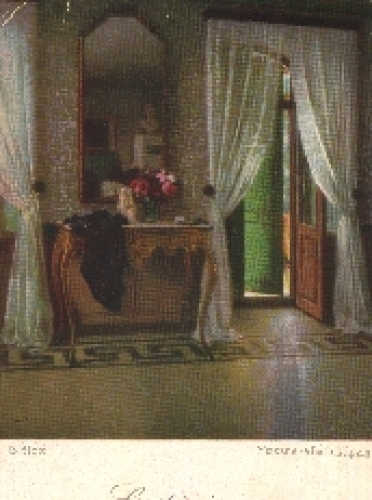 C. Blos artist card "garden room" o 13.7.1931