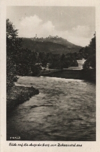 09573 Zschopautal View of the Augustusburg from the Zschopautal * approx. 1950