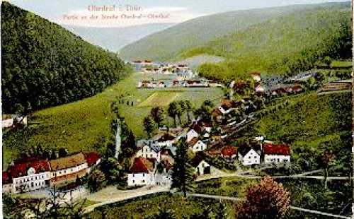 99885 Ohrdruf Partie an der Strasse o 12.1.1917