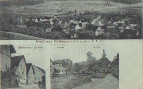 99826 Hallungen, Gruß aus ... o ca. 1910