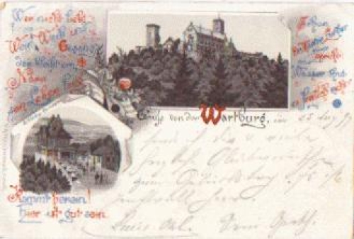 99817 Wartburg Eisenach Farblitho o 26.8.1897