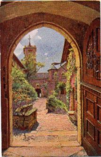 99817 Wartburg Eisenach Entrance to the castle artist card Hertenfeld, * ca.1910