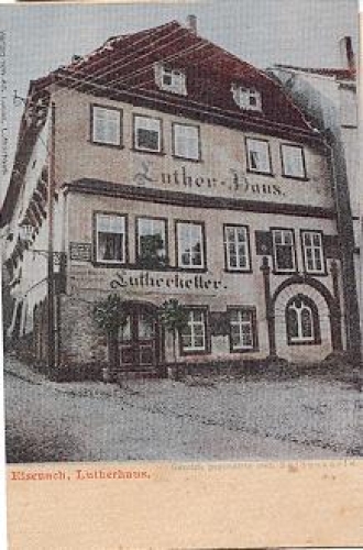Eisenach, Lutherhaus, silk card * approx. 1900