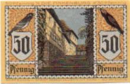 99734 Nordhausen, city emergency money, value 50 pfennigs, Finkenburg, 1921