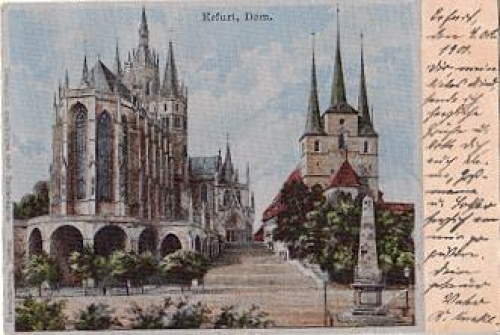 Erfurt Cathedral silk card o 5.10.1901