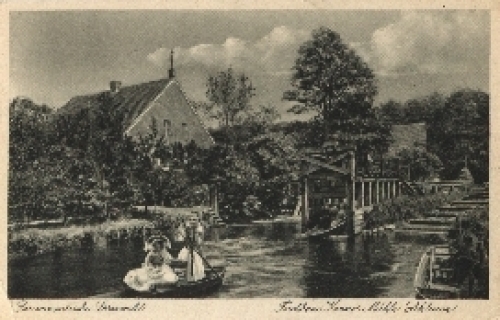 15913 Alt Zauche Spreewald Forsthaus Kanno-Mühle Schleuse  * ca. 1930