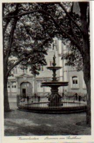 Kaiserslautern Brunnen am Stadthaus gebr. ca. 1940
