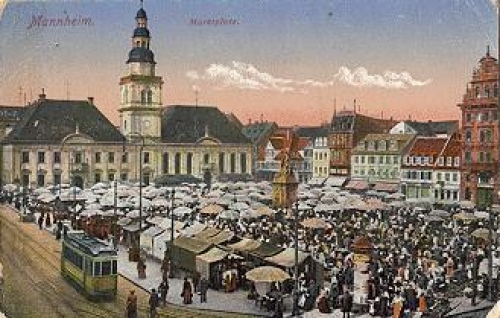 Mannheim marketplace Lithfa column o 6.7.1917