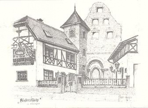 67317 Honingen Klosterschanke Artist card Zorner * approx. 1978