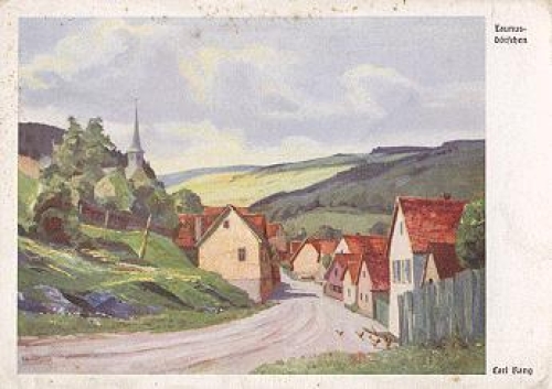 61462 Taunusdoerfchen artist card Paul Rang *approx. 1960