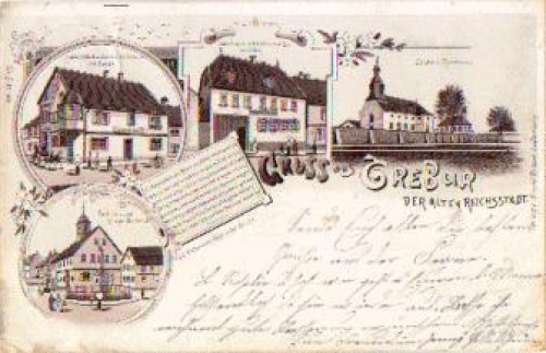 65468 Greburg Gasthaus Litho o21.5.1898